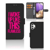 Samsung Galaxy A32 4G Hoesje met naam Woke Up - Origineel Cadeau Zelf Maken - thumbnail