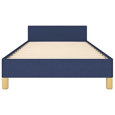 Bedframe zonder matras 100x200 cm stof blauw