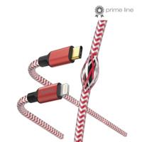 Hama Reflected USB C-oplaadkabel - Lightning (480 Mbps, 20 V, 3A, verguld, afscherming, 1,5 m) rood - thumbnail