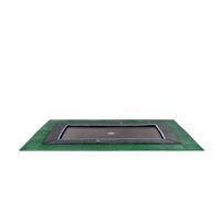 EXIT Dynamic groundlevel trampoline 244x427cm met Freezone veiligheidstegels - zwart - thumbnail