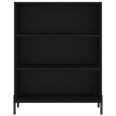 Schappenkast 69,5x32,5x90 cm bewerkt hout zwart