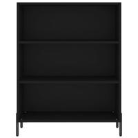 Schappenkast 69,5x32,5x90 cm bewerkt hout zwart - thumbnail