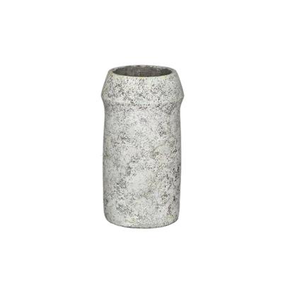 PTMD Bloempot Nimma grijs 16x16x30cm