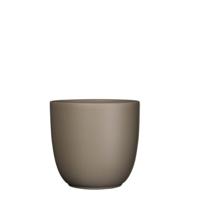 Tusca pot rond taupe mat h20xd22,5 cm Mica Decorations - Mica decorations - thumbnail