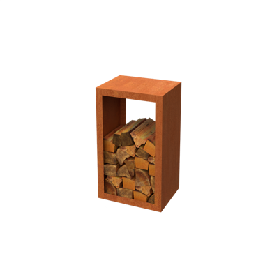 Egura cortenstaal Houtopslag L50 x B30 x H85 cm Geroba - Geroba