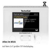 TechniSat DIGITRADIO FLEX 2 Stopcontactradio DAB+, VHF (FM) Bluetooth Incl. luidspreker, Wekfunctie Wit - thumbnail