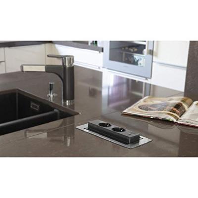 EVOline 106380 Inbouwstekkerdoos 2-voudig RVS (geborsteld) Randaarde stekker 1 stuk(s) EVOline 106380 Inbouwstekkerdoos 2-voudig RVS (geborsteld) Randaarde stekker 1 stuk(s)