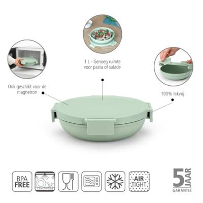 Brabantia Make & Take Lunchkom 1 Liter Jade Green Brabantia Make & Take Lunchkom 1 Liter Jade Green