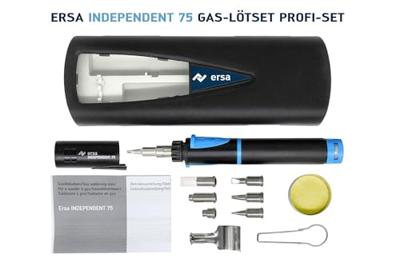 Ersa Independent 75 Profi-set Gassoldeerset +580 °C 60 min. Incl. soldeerpunt, Met Piëzo-ontsteker 1 stuk(s)