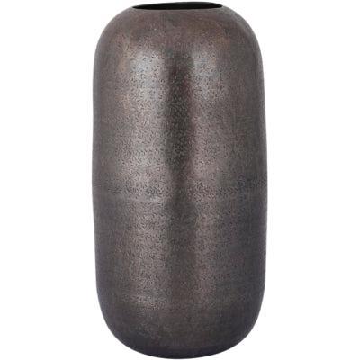 PTMD vaas yourne l aluminium grijs 34 cm | 6 stuks