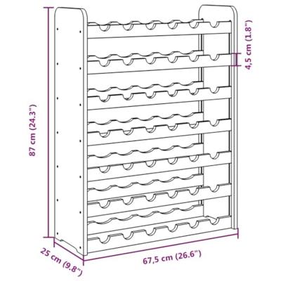 Wijnrek 67,5x25x87 cm massief grenenhout Wijnrek 67,5x25x87 cm massief grenenhout