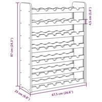 Wijnrek 67,5x25x87 cm massief grenenhout - thumbnail
