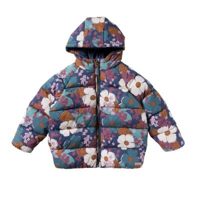 Your wishes winter winterjas meisjes - blauw - Florid Flare - puffer