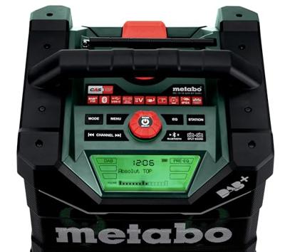 Metabo werfradio "rc 12-18 32w bt dab+". battery-powered site radi r12-18 32w bt dab+