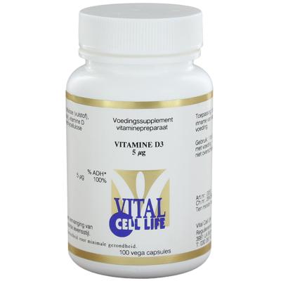Vital Cell Life Vitamine D3 5mcg (100 caps)