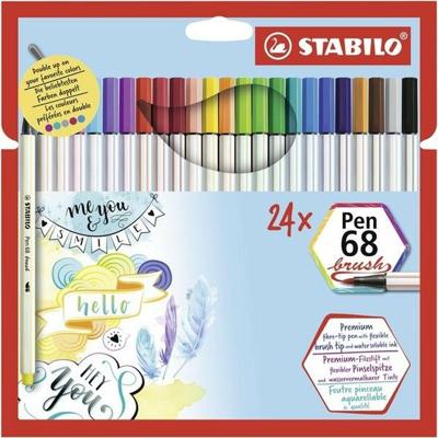 Set Viltstiften Stabilo Pen 68 brush Doosje Multicolour
