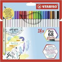Set Viltstiften Stabilo Pen 68 brush Doosje Multicolour - thumbnail