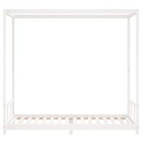 Kinderbedframe 90x200 cm massief grenenhout wit - thumbnail