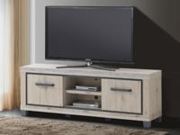 Tv-meubel ELOISE 2 deuren 2 open opbergvakken natuurlijke eik - thumbnail