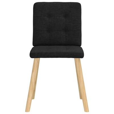 Eetkamerstoelen 4 st stof zwart