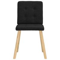 Eetkamerstoelen 4 st stof zwart - thumbnail