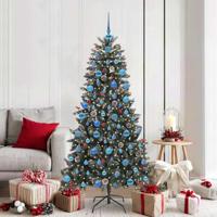 VidaXL Kunstkerstboom met 300 led groen 180 cm pvc en plastic en staal - thumbnail
