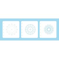 Nellie's Choice • set of 3 layered combi stencils set mandala-1 - thumbnail