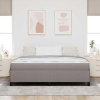 Boxspring bed Taupe, Zwart 180 x 200 cm Stof, Engineered Hout - thumbnail