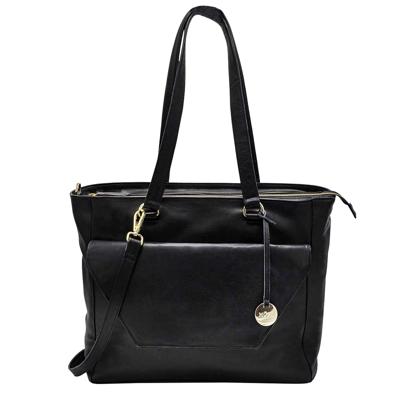 Leren laptoptas dames 15.6 inch - zwart - MŌSZ Denise