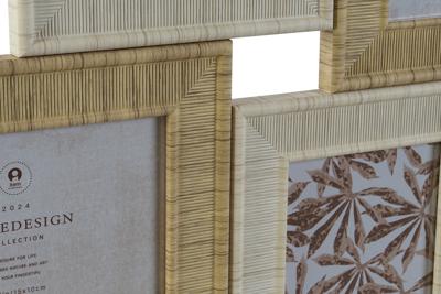 Fotolijsten Home ESPRIT Beige Natuurlijk Kristal polyestyreen Scandinavisch 67 X 2 X 44 cm