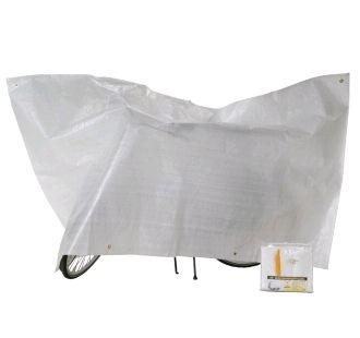 Vk fietsbeschermhoes (2) classic wit met ringen