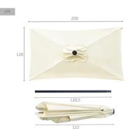 Parasol Aktive 200 x 235 x 120 cm Aluminium Crème - thumbnail