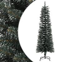 Kunstkerstboom met standaard smal 150 cm PVC groen - thumbnail