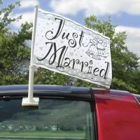Just Married Bruiloft Autovlag - thumbnail
