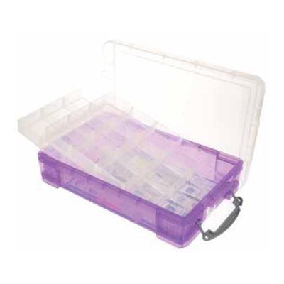 Really Useful Box opbergdoos 4 liter met 2 dividers, transparant paars