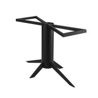 Stalen tafelonderstel zwart kolom 180 bij 80 cm en hoogte 73 cm - thumbnail
