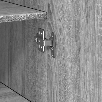 Hoge kast 40x42,5x185 cm bewerkt hout grijs sonoma eikenkleur