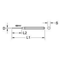 KS Tools 162.0393 Doordrijver, lang, 8-kant, Ø 5 mm - thumbnail