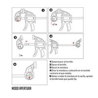 Klem met één hand Ferrestock 215 mm Staal Plastic (2 pcs) - thumbnail