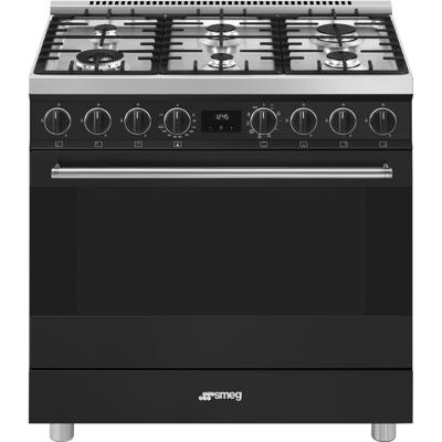 SMEG B91GMMBNLK2 Classici Esthetisch Fornuis met Gas Kookplaat SMEG B91GMMBNLK2 Classici Esthetisch Fornuis met Gas Kookplaat
