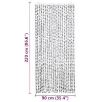 Vliegengordijn 90x220 cm chenille licht- en donkergrijs - thumbnail