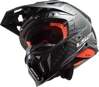 LS2 crosshelm "mx703 x-force solid helmet mx703 x-force solid l carbon - thumbnail