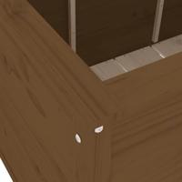 VidaXL Plantenbak verhoogd 119,5x82,5x78 cm massief grenen honingbruin - thumbnail