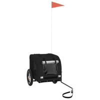 Hondenfietstrailer oxford stof en ijzer zwart - thumbnail