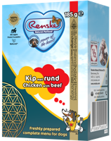Renske vers bereid kip met rund natvoer hond (tetra) 24 x 185 g - thumbnail