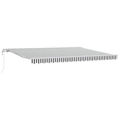 Luifel automatisch uittrekbaar 450x300 cm antracietkleur en wit