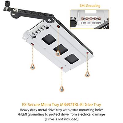 Icy Dock MB492SKL-B 3,5 SATA mobile rack voor 2x 2,5 - thumbnail