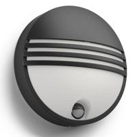 Philips LED Yarrow 172973016 Buitenlamp met bewegingsmelder (wand) LED LED vast ingebouwd 6 W Zwart - thumbnail