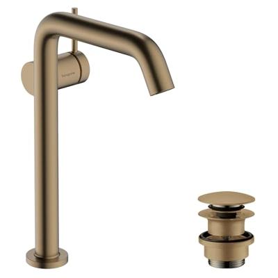 Hansgrohe Tecturis S 240 Fine CoolStart ééngreeps wastafelmengkraan met PushOpen, Brushed Bronze - thumbnail