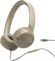 JBL Tune 530 C Comfort Fit bedrade on-ear koptelefoon met microfoon, JBL Pure Bass-geluid, EQ-presets, USB-C-connectiviteit, opvouwbaar ontwerp en knoopresistente kabel, mocha mousse - thumbnail